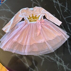 4-5T Pink Princess Dress with Gold Crown